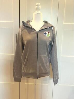 New Unisex Gray Moisture Wicking Official Craft Spartan Race Zip-Up Hoodie Small